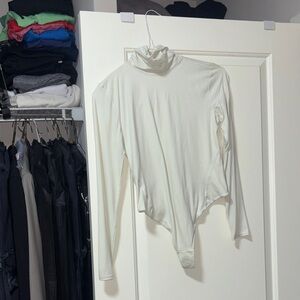 lululemon athletica Cream Turtleneck Bodysuit